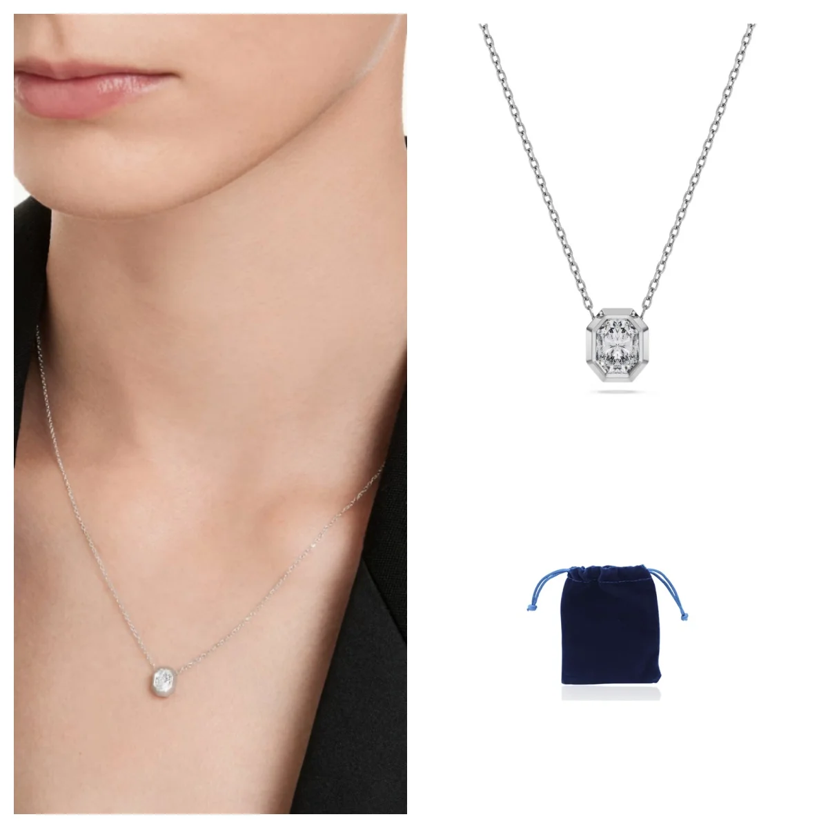 Octagon pendant Lab-grown diamonds 0.5 ct tw, Octagon shape, 18K white gold
Octagon pendant Lab-grown diamonds 0.5 ct tw, Octagon shape, 18K white gold