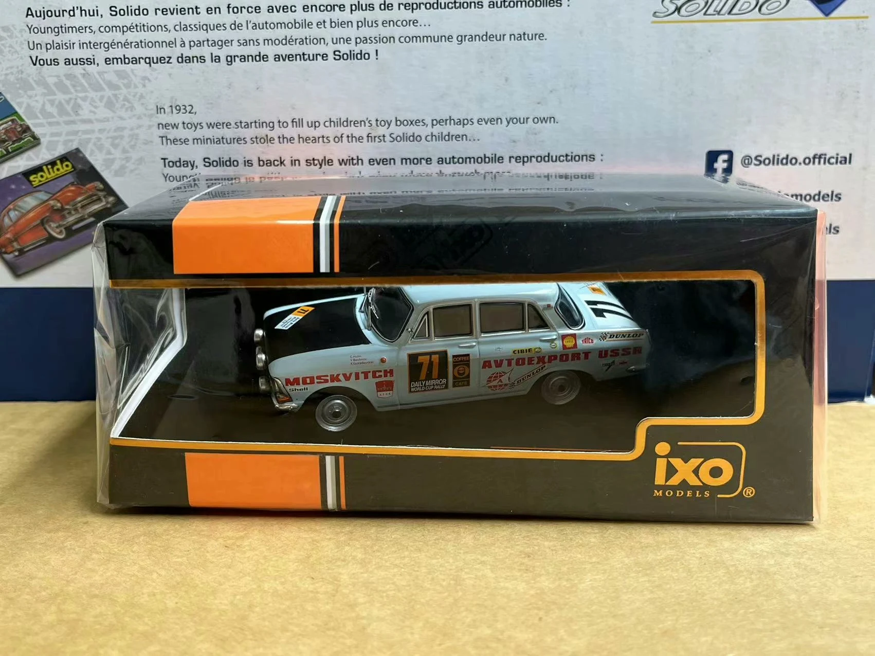 Diecast IXO 1/43 Scale MOSKVITCH 412 # 71 1970 Racing 1c Alloy Car Model
Diecast IXO 1/43 Scale MOSKVITCH 412 # 71 1970 Racing 1c Alloy Car Model