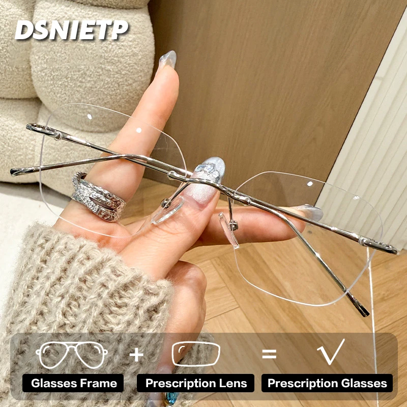 ISLINO Fashion Frameless Reading Glasses Women Photochromic Anti Blue Light Rimless Prescription Glasses Progressive Eyewear
ISLINO Fashion Frameless Reading Glasses Women Photochromic Anti Blue Light Rimless Prescription Glasses Progressive Eyewear