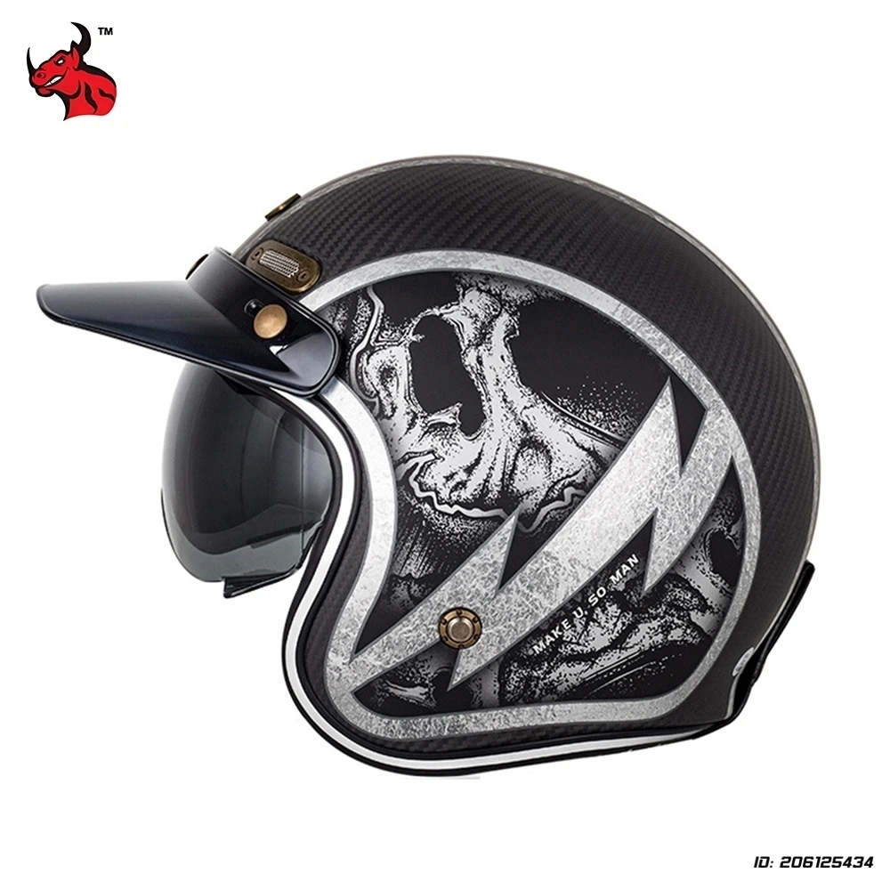 Summer Motorcycle Helmets Retro Carbon Fiber Motorbike Helmets 3/4 Open Face Helmet Motocross Cruise Riding Helmet For Men Women
Summer Motorcycle Helmets Retro Carbon Fiber Motorbike Helmets 3/4 Open Face Helmet Motocross Cruise Riding Helmet For Men Women