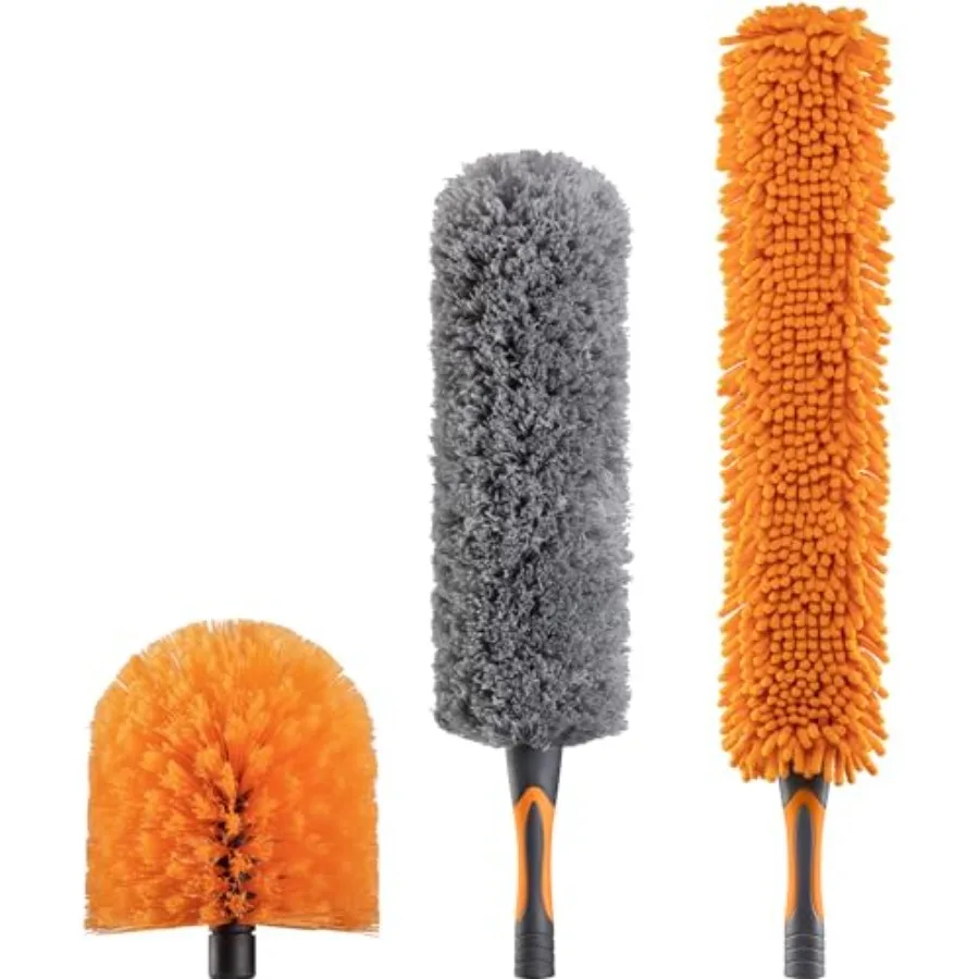 Dusting Kit for Extension Pole or by Hand// Twist on Duster Cleaning Kit includes 3 attachments// Cobweb Brush// Feather Duster
Dusting Kit for Extension Pole or by Hand// Twist on Duster Cleaning Kit includes 3 attachments// Cobweb Brush// Feather Duster
