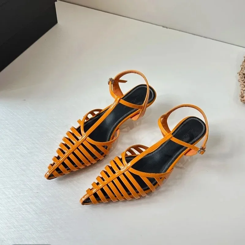 Women Summer Shoes Narrow Band Sexy Sandals T-Strap Sandals Kitten Heels Pointed Toe Ladies Simple Footwear Orange Shoes Size 43
Women Summer Shoes Narrow Band Sexy Sandals T-Strap Sandals Kitten Heels Pointed Toe Ladies Simple Footwear Orange Shoes Size 43