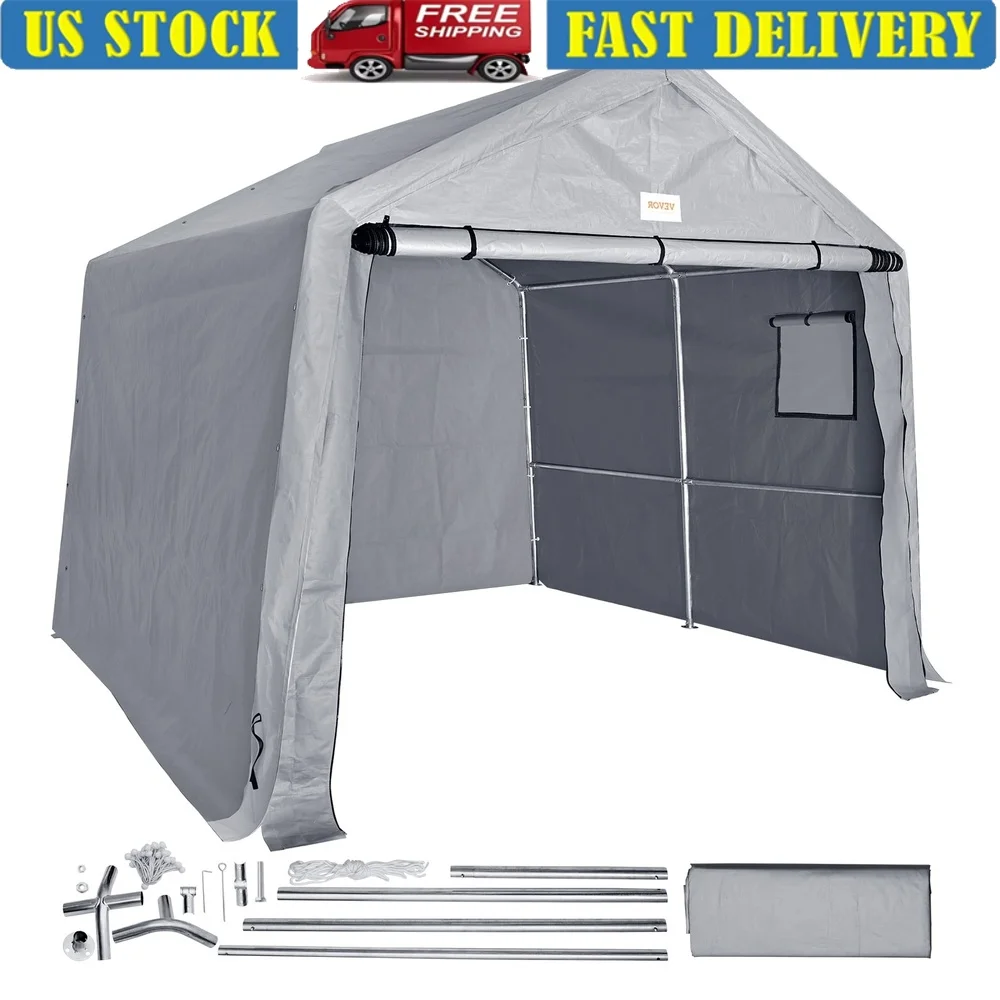 Heavy Duty Portable Shed Storage Tent All-Season Waterproof Outdoor Shelter with Roll-Up Zipper Door Steel Frame Windproof
Heavy Duty Portable Shed Storage Tent All-Season Waterproof Outdoor Shelter with Roll-Up Zipper Door Steel Frame Windproof