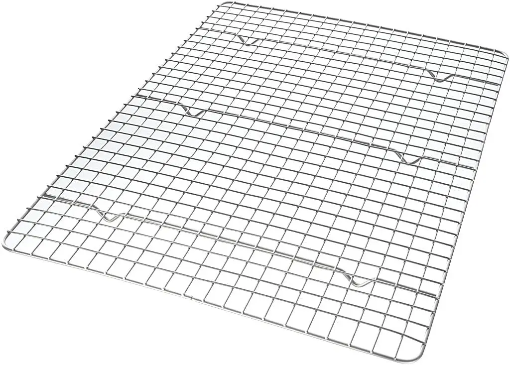 Half Sheet Bakeable Cooling Rack, Steel Nonstick Wire, Oven Safe to 450°F
Half Sheet Bakeable Cooling Rack, Steel Nonstick Wire, Oven Safe to 450°F