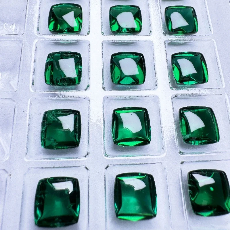 cLab Grown Zambian Emeralds for Jewelry Making Square Cushion Cut Smooth Surface with Natural Inclusions Cracks AGL Certified
cLab Grown Zambian Emeralds for Jewelry Making Square Cushion Cut Smooth Surface with Natural Inclusions Cracks AGL Certified