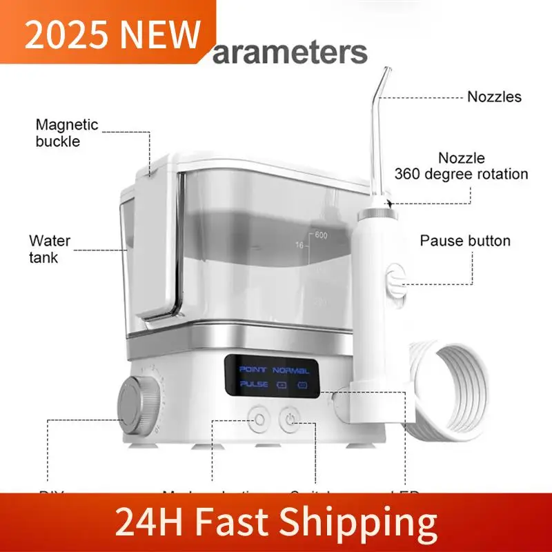 Adults Oral Irrigator USB Rechargeable Water Flosser Waterproof 600Ml Portable Water Jet Household Teeth Cleaner Durable
Adults Oral Irrigator USB Rechargeable Water Flosser Waterproof 600Ml Portable Water Jet Household Teeth Cleaner Durable