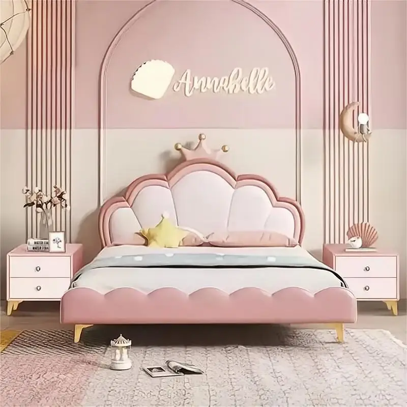 Light luxury children's leather bed Cloud cute princess soft bag bed Solid wood environmentally friendly leather design Small ap
Light luxury children's leather bed Cloud cute princess soft bag bed Solid wood environmentally friendly leather design Small ap