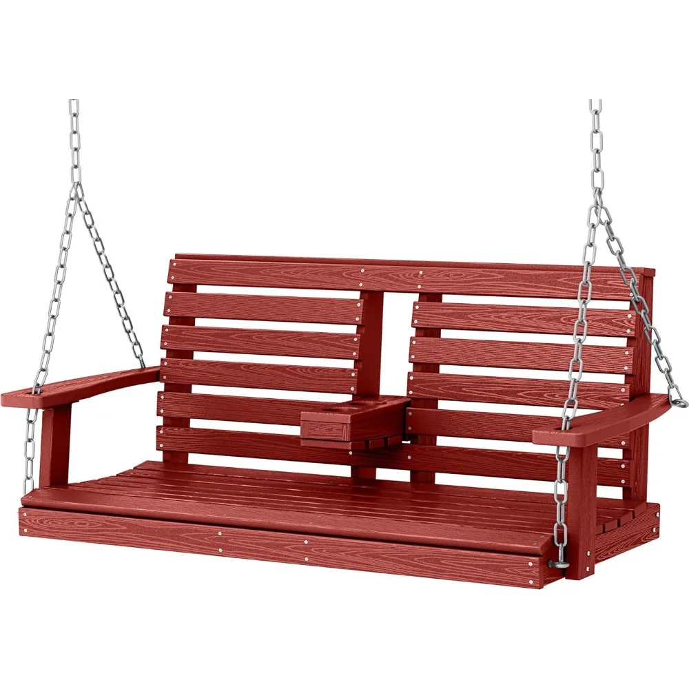 Outdoor Hanging Patio Swing Chair, 2 Seat with Cup Holders, Waterproof Bench for Courtyard & Garden, 660LBS Weight Capacity,
Outdoor Hanging Patio Swing Chair, 2 Seat with Cup Holders, Waterproof Bench for Courtyard & Garden, 660LBS Weight Capacity,