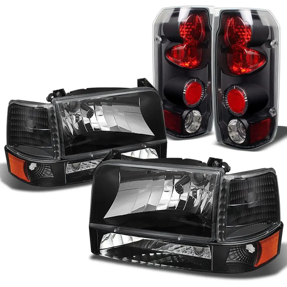 - For F150 F250 F350 Bronce Black Headlights Lamps + Corner + Bumper Signal + Black Tail Lights
- For F150 F250 F350 Bronce Black Headlights Lamps + Corner + Bumper Signal + Black Tail Lights