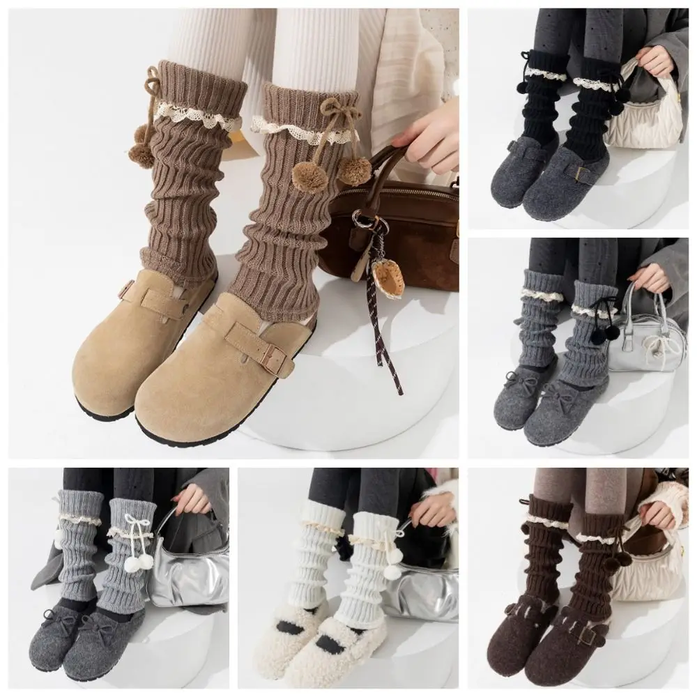 Pile Socks Y2K Knitted Leg Covers Sweet Elastic Lolita Bowknot Boots Cover Lace with Plush Balls Women's Leg Warmers Home Wear
Pile Socks Y2K Knitted Leg Covers Sweet Elastic Lolita Bowknot Boots Cover Lace with Plush Balls Women's Leg Warmers Home Wear