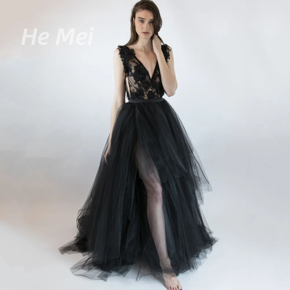 Sexy Tulle Custom Prom Dress A Line V Neck Evening Gowns Tank Applique Split Party Dresses Backless robes de soirée
Sexy Tulle Custom Prom Dress A Line V Neck Evening Gowns Tank Applique Split Party Dresses Backless robes de soirée