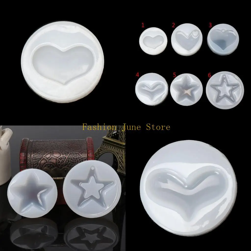 N5KA Heart Star Jewelry Mold Silicone Epoxy Resin Casting Pendant Crystal Molds
N5KA Heart Star Jewelry Mold Silicone Epoxy Resin Casting Pendant Crystal Molds