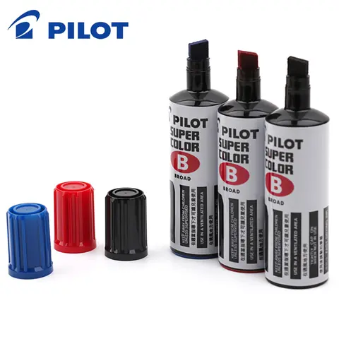 Rotulador de piloto de cabeza gruesa, resistente al agua, resistente a la luz y sin decoloración, SC-BM, negro, rojo, azul, suministros de Arte de papelería de oficina, 1 Uds.