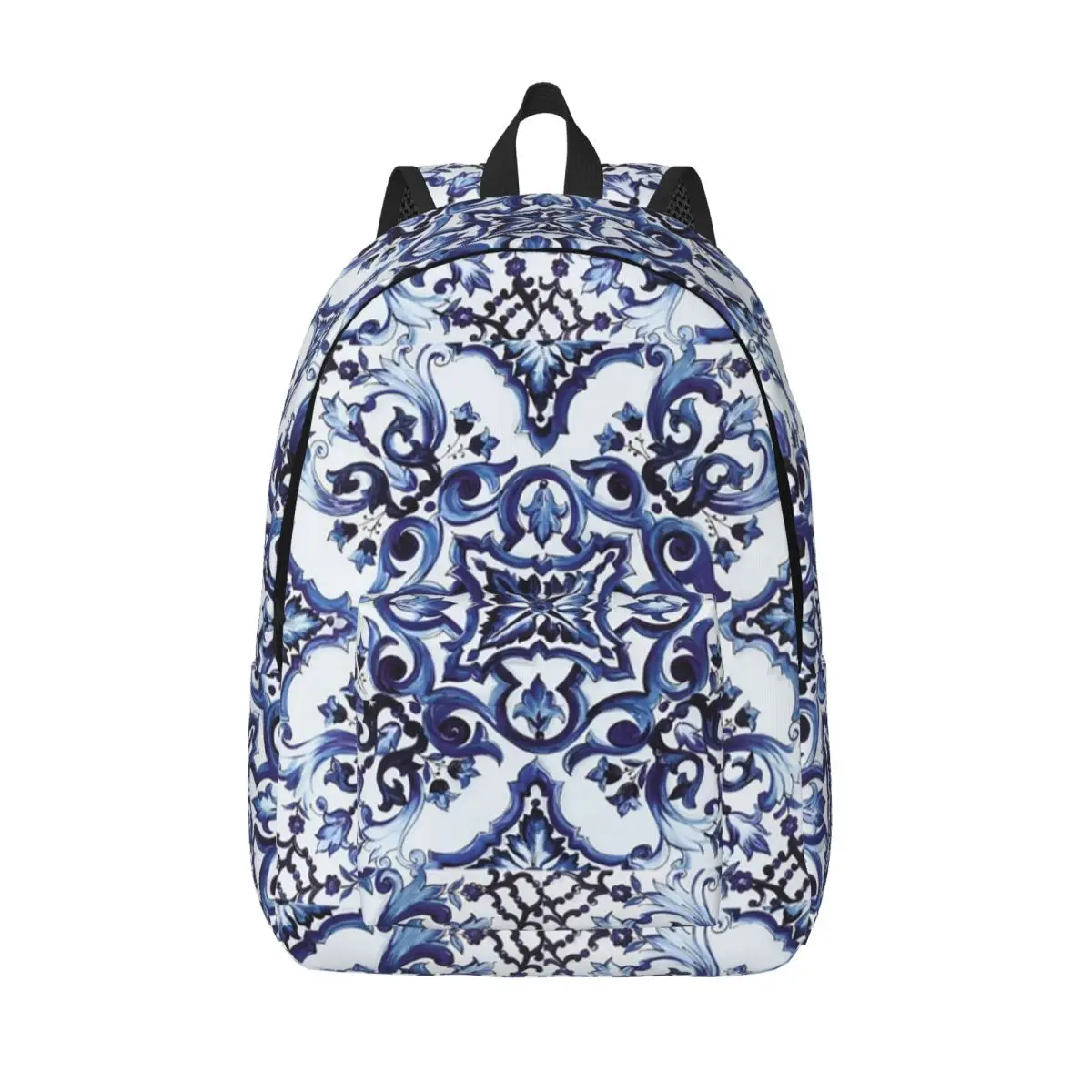 Blue Ornate Floral Mediterranean Sicilian Tile Student Backpack School Bag Hiking Travel Daypack Bookbag Shoulder Bags
Blue Ornate Floral Mediterranean Sicilian Tile Student Backpack School Bag Hiking Travel Daypack Bookbag Shoulder Bags