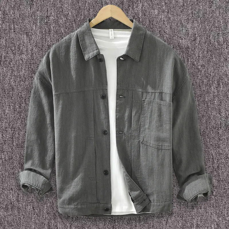 Men's Casual Shirt Jacket Cotton Linen Shacket Lightweight Work Coat Button Down Overshirt Male Cargo Long Sleeve Shirts Pocket
Men's Casual Shirt Jacket Cotton Linen Shacket Lightweight Work Coat Button Down Overshirt Male Cargo Long Sleeve Shirts Pocket