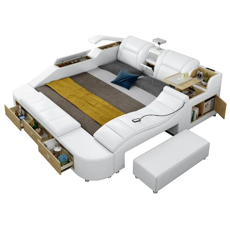 Многофункциональная Массажная кровать-рамка из натуральной кожи Ultimate Bed Tech Smart Camas Tatami Bed с проектором, аудио, безопасная
Многофункциональная Массажная кровать-рамка из натуральной кожи Ultimate Bed Tech Smart Camas Tatami Bed с проектором, аудио, безопасная