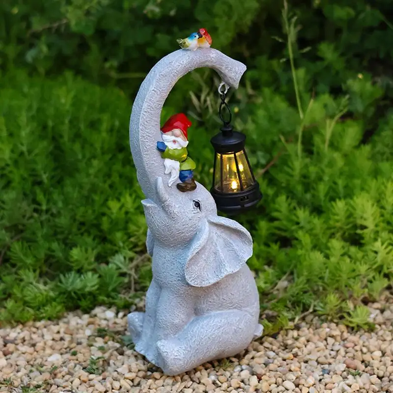 Elephant Garden Statues Elephant Decor For Home LED Bulb Solar Accessories With Gnome For Table Backyard Landscape Decoration
Elephant Garden Statues Elephant Decor For Home LED Bulb Solar Accessories With Gnome For Table Backyard Landscape Decoration