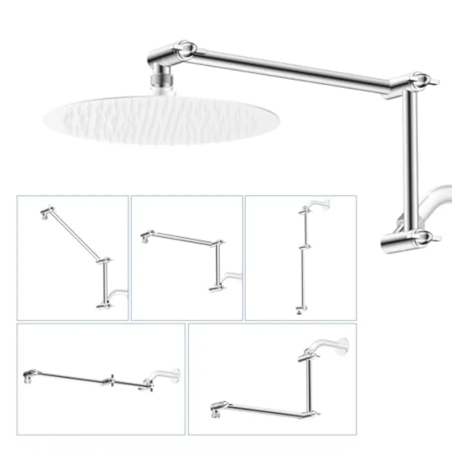 All Metal " Shower Head Extension Arm Solid Brass Shower Head Extender Adjustable Height Angle G1/2 Universal Connection Stales
All Metal " Shower Head Extension Arm Solid Brass Shower Head Extender Adjustable Height Angle G1/2 Universal Connection Stales