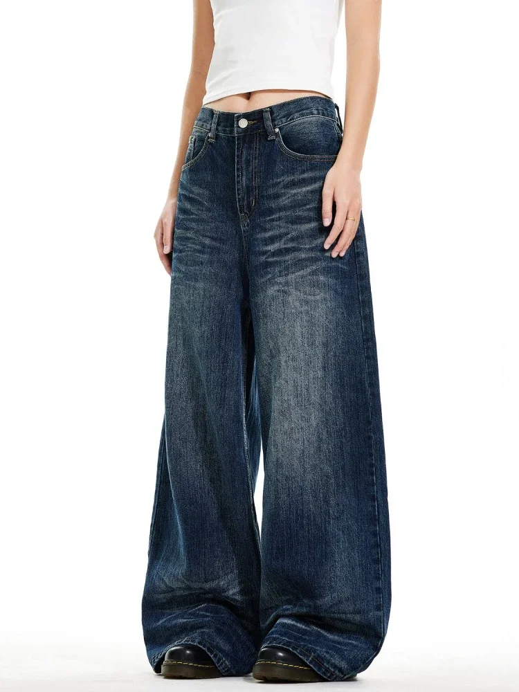 Vintage Blue Wide Leg Jeans Women Y2K High Waist Streetwear Baggy Denim Trousers Korean Loose Grunge Hip Hop Jeans New
Vintage Blue Wide Leg Jeans Women Y2K High Waist Streetwear Baggy Denim Trousers Korean Loose Grunge Hip Hop Jeans New