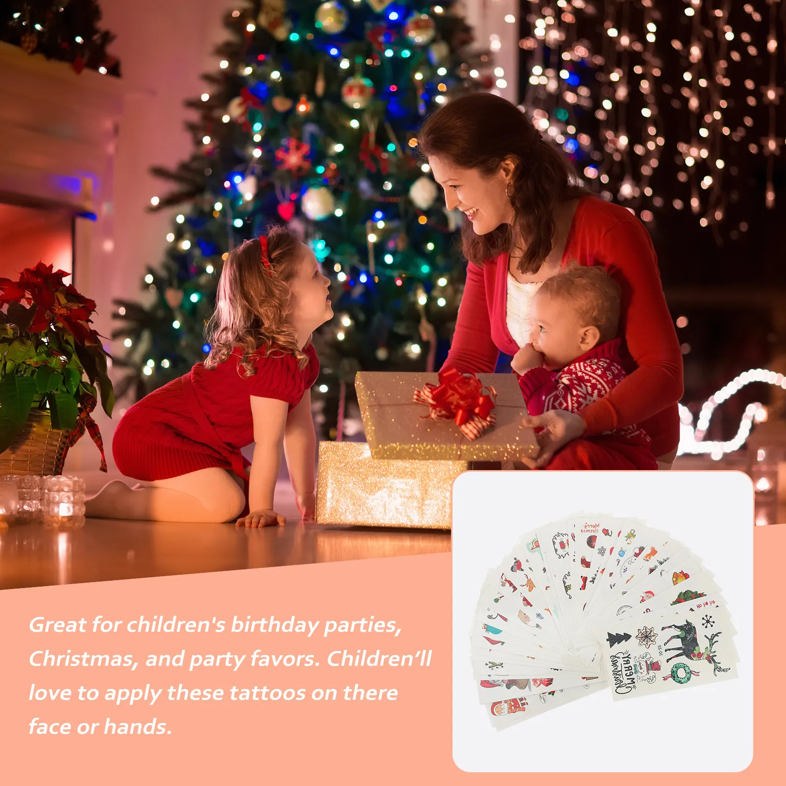 40pcs Christmas Temporary Tattoos Stickers Skin-Safe Body Face Art For Party Favors Xmas Gifts Holiday Decorations
40pcs Christmas Temporary Tattoos Stickers Skin-Safe Body Face Art For Party Favors Xmas Gifts Holiday Decorations