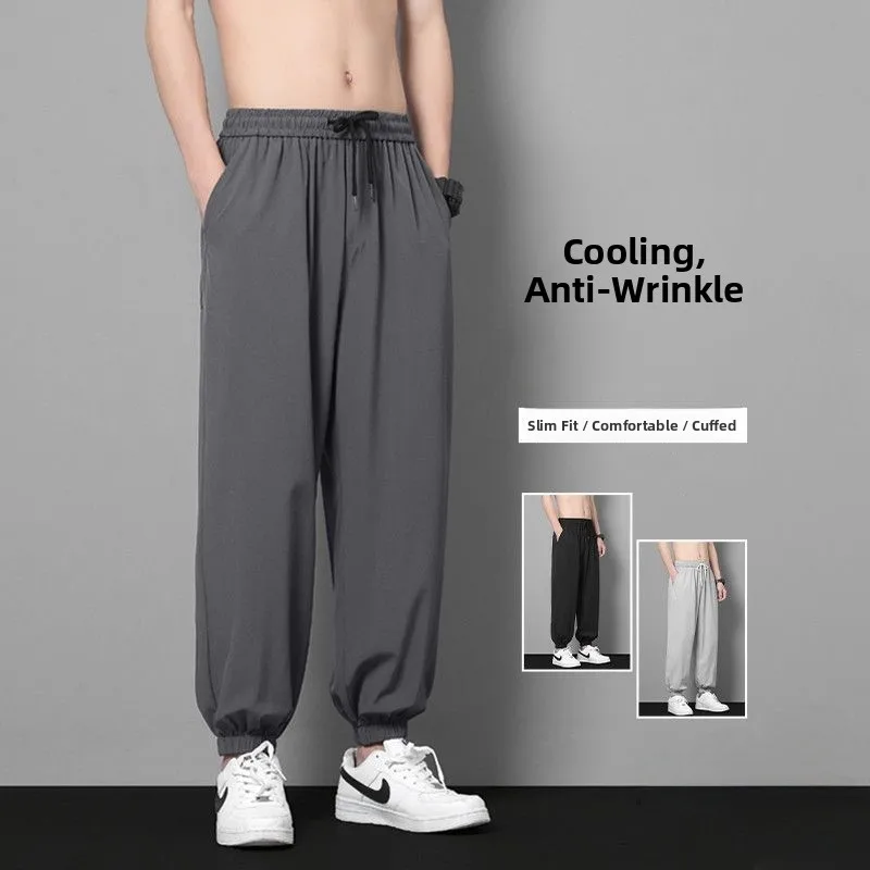 High-End Summer Cool Feeling Casual Basketball Sports Pants Men's Ice Silk Elastic Waist Loose Fit Long Trousers
High-End Summer Cool Feeling Casual Basketball Sports Pants Men's Ice Silk Elastic Waist Loose Fit Long Trousers