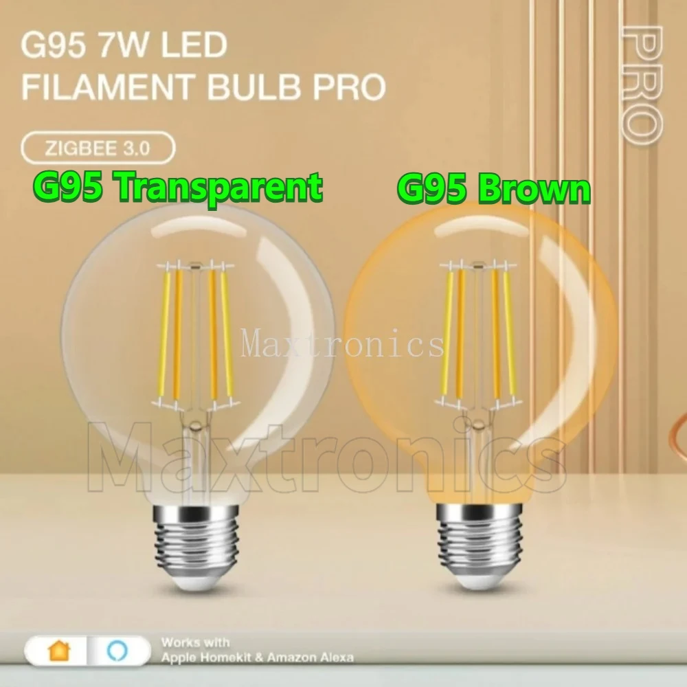 Smart Filament LED Bulb Zigbee3.0 PRO 7W CCT GL-B-004P G95 Work With Tuya APP Alexa Voice Remote Control GL-RC-002 for Home Room
Smart Filament LED Bulb Zigbee3.0 PRO 7W CCT GL-B-004P G95 Work With Tuya APP Alexa Voice Remote Control GL-RC-002 for Home Room