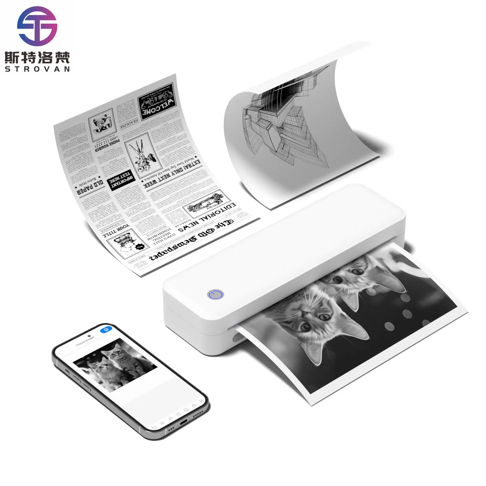 Portable Mini Document Printer USB Bluetooth Wireless Document Thermal Printer A4 Photo Thermal Receipt Printer
Portable Mini Document Printer USB Bluetooth Wireless Document Thermal Printer A4 Photo Thermal Receipt Printer