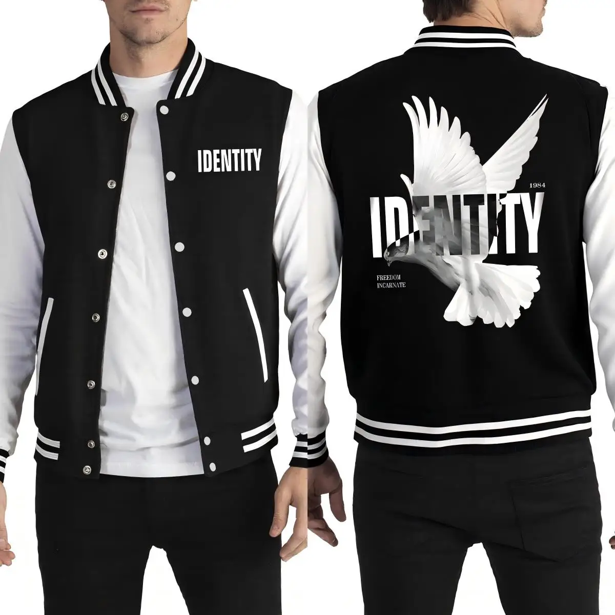 Freedom Incarnate Bird Identity Printed Men Baseball Uniform Oversize Casual Jackets Fleece Clothing Autumn Fashion Streetwear
Freedom Incarnate Bird Identity Printed Men Baseball Uniform Oversize Casual Jackets Fleece Clothing Autumn Fashion Streetwear