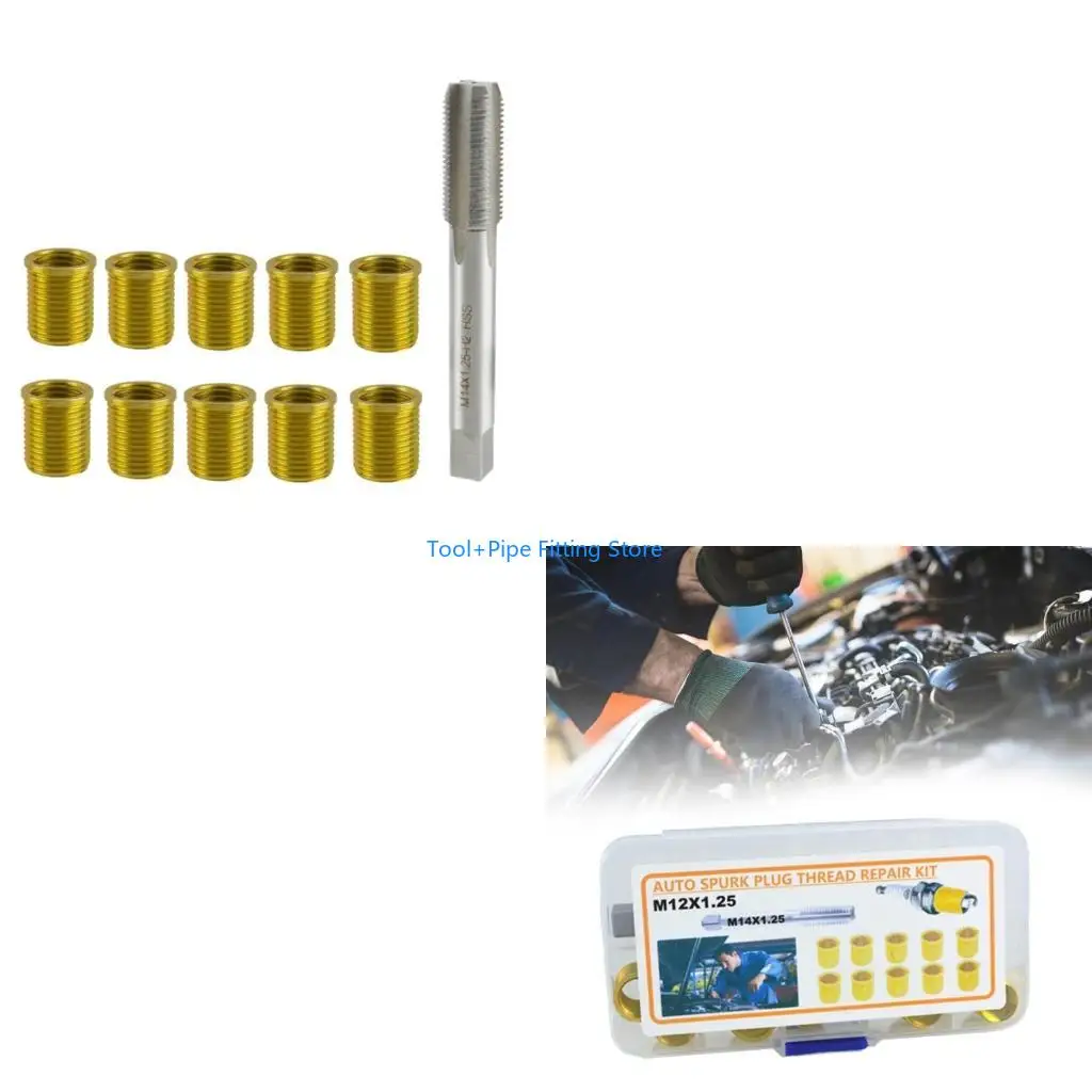 F92B Plugs Thread Repair Tool with M14x1.25 Inner Inserts Steel Tap Plugs 15mm Cylinder Head Rethreade
F92B Plugs Thread Repair Tool with M14x1.25 Inner Inserts Steel Tap Plugs 15mm Cylinder Head Rethreade