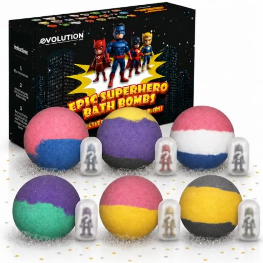 6pc Epic Superhero Bath Bombs for s Super Hero Bath Bombs Toy Inside, Organic Bathbomb with Surprise, Superhero Bath Fizzers, F
6pc Epic Superhero Bath Bombs for s Super Hero Bath Bombs Toy Inside, Organic Bathbomb with Surprise, Superhero Bath Fizzers, F