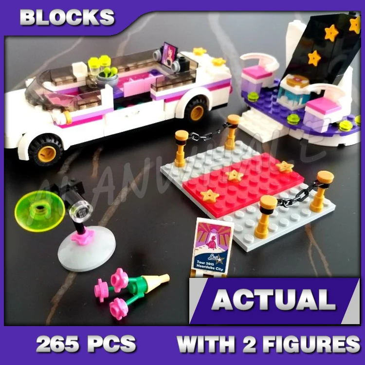 265 шт., набор Friends Pop Super Star Limo, Livi Olivia, роскошный автомобиль 10405, модельные строительные блоки, наборы кирпичей, совместимые с моделью
265 шт., набор Friends Pop Super Star Limo, Livi Olivia, роскошный автомобиль 10405, модельные строительные блоки, наборы кирпичей, совместимые с моделью