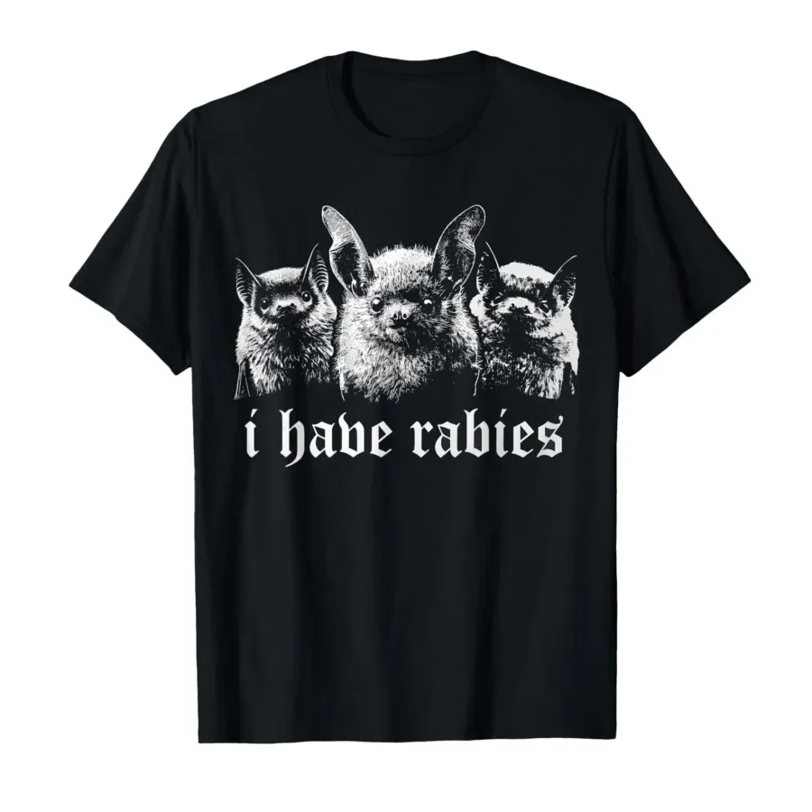 Vintage I Have Rabies Bat Funny Meme T-shirt For Men Women 100% Cotton T Shirts Short Sleeve Tops 0413-3
Vintage I Have Rabies Bat Funny Meme T-shirt For Men Women 100% Cotton T Shirts Short Sleeve Tops 0413-3