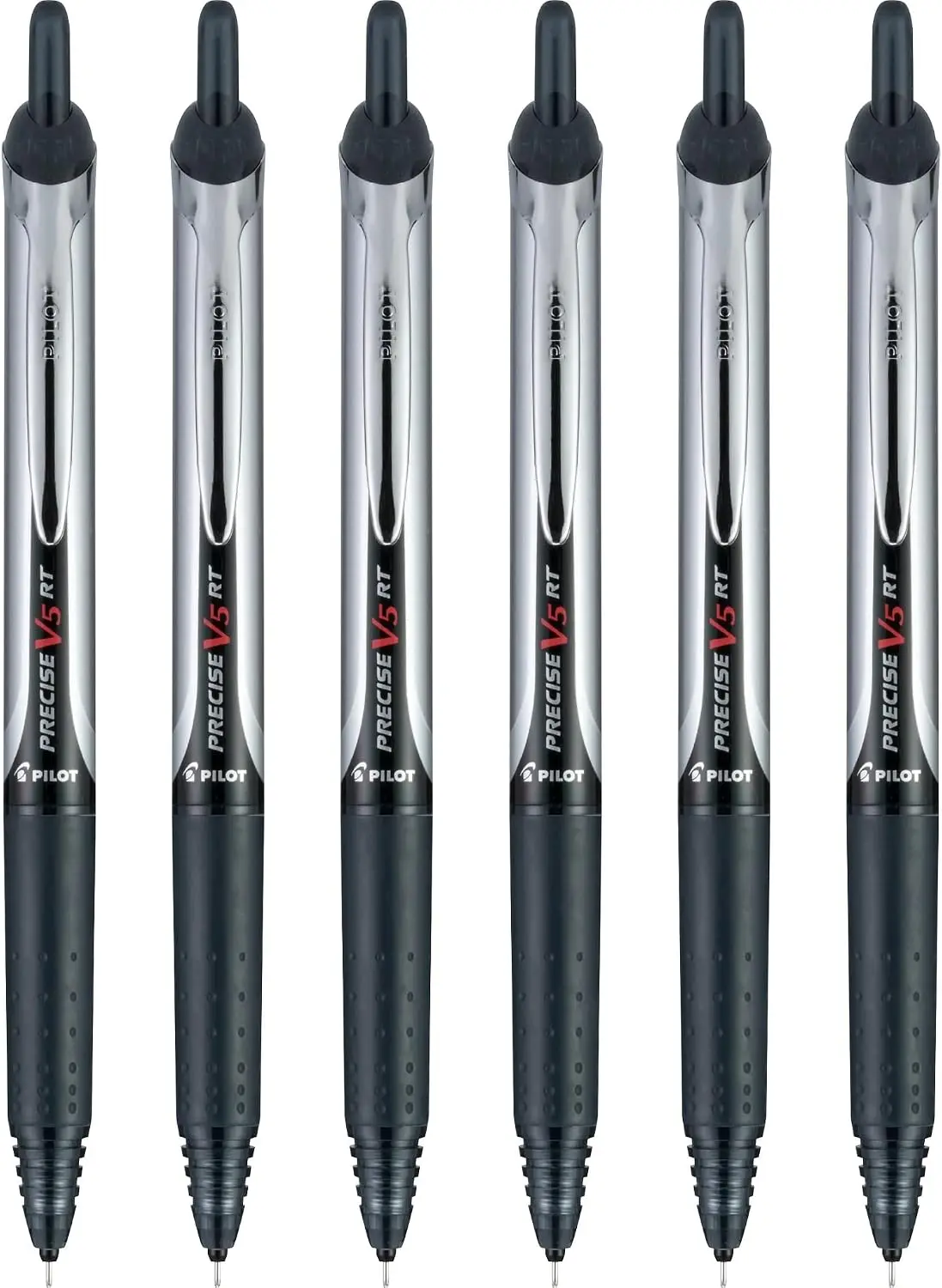 Precise V5 RT Refillable & Retractable Rollerball Pens, Extra Fine Point Pens 0.5 mm, Black, Pack of 6 - Ideal for School, Journ
Precise V5 RT Refillable & Retractable Rollerball Pens, Extra Fine Point Pens 0.5 mm, Black, Pack of 6 - Ideal for School, Journ