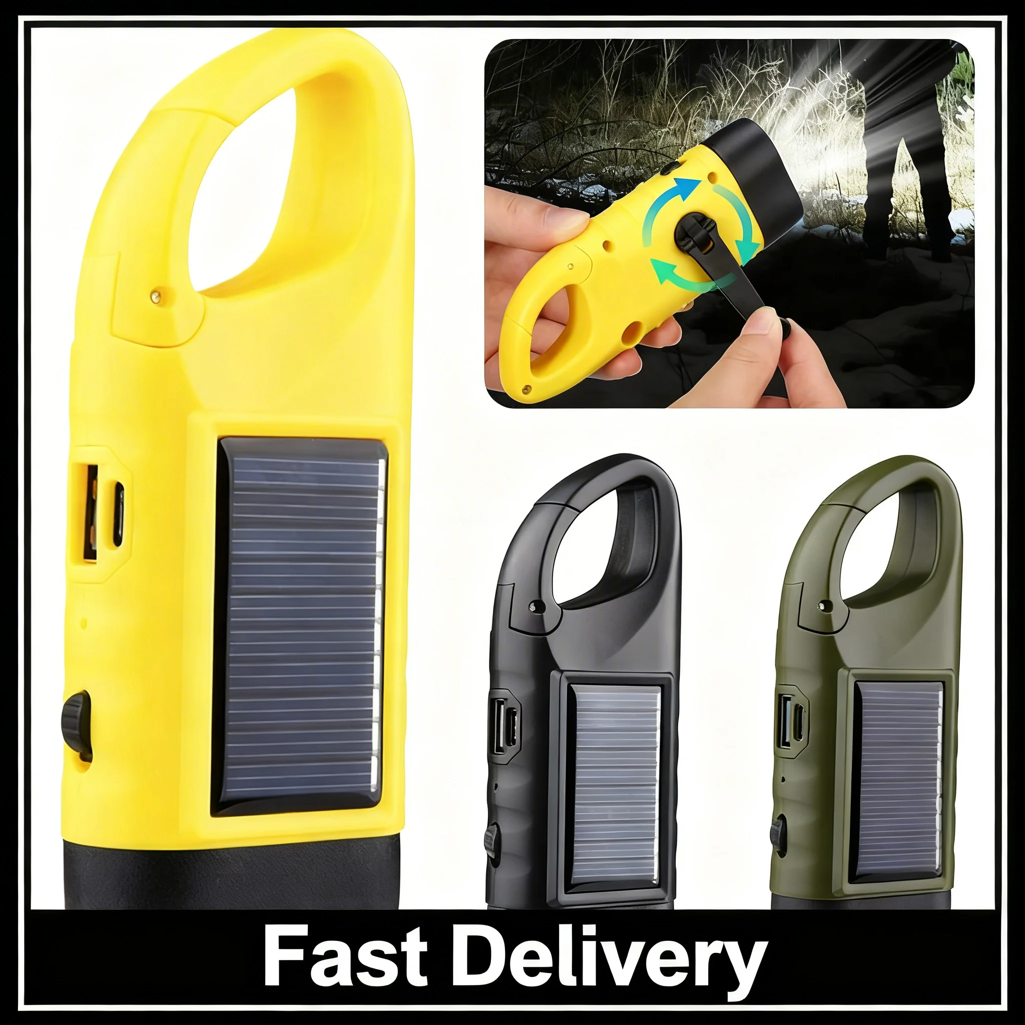 1/3pcs Portable LED Flashlight Tent Light Hand Crank Dynamo Solar Power Torch for Outdoor Camping Hiking Long-range Emergency La
1/3pcs Portable LED Flashlight Tent Light Hand Crank Dynamo Solar Power Torch for Outdoor Camping Hiking Long-range Emergency La