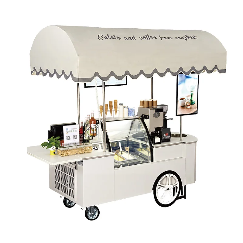 European Style Gelato Ice Cream Push Cart with Display Freezer Showcase Cold Beverages Mobile Vendor Bike Factory Direct Price
European Style Gelato Ice Cream Push Cart with Display Freezer Showcase Cold Beverages Mobile Vendor Bike Factory Direct Price