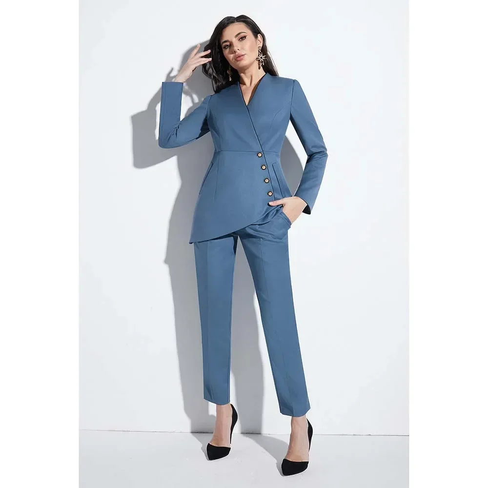 Women's Solid Color Design Sense Suit Two Pieces (Jacket+Pants) New Fashion High Quality Women's Blazer Office Set
Women's Solid Color Design Sense Suit Two Pieces (Jacket+Pants) New Fashion High Quality Women's Blazer Office Set