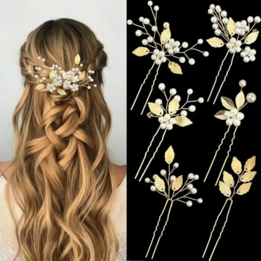 6 Pieces Wedding Hair Pins, Handmade Bridal Hair Styling Pins Headpiece Jewelry Clips for Brides Bridesmaids and
6 Pieces Wedding Hair Pins, Handmade Bridal Hair Styling Pins Headpiece Jewelry Clips for Brides Bridesmaids and