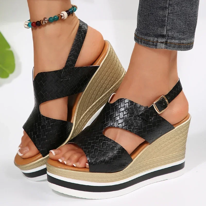 2025 Summer Women Shoes Back Strap Chunky Platform Sandals Women Peep Toe Wedge High Heels Sandles Woman Chunky Heeled Sandalias
2025 Summer Women Shoes Back Strap Chunky Platform Sandals Women Peep Toe Wedge High Heels Sandles Woman Chunky Heeled Sandalias