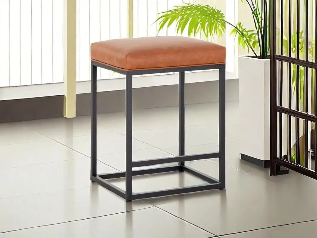 Brown Counter Height Bar Stool For Kitchen Counter 24 H Backl Modern Barstool Industrial Upholstered Faux Leather Stool
Brown Counter Height Bar Stool For Kitchen Counter 24 H Backl Modern Barstool Industrial Upholstered Faux Leather Stool