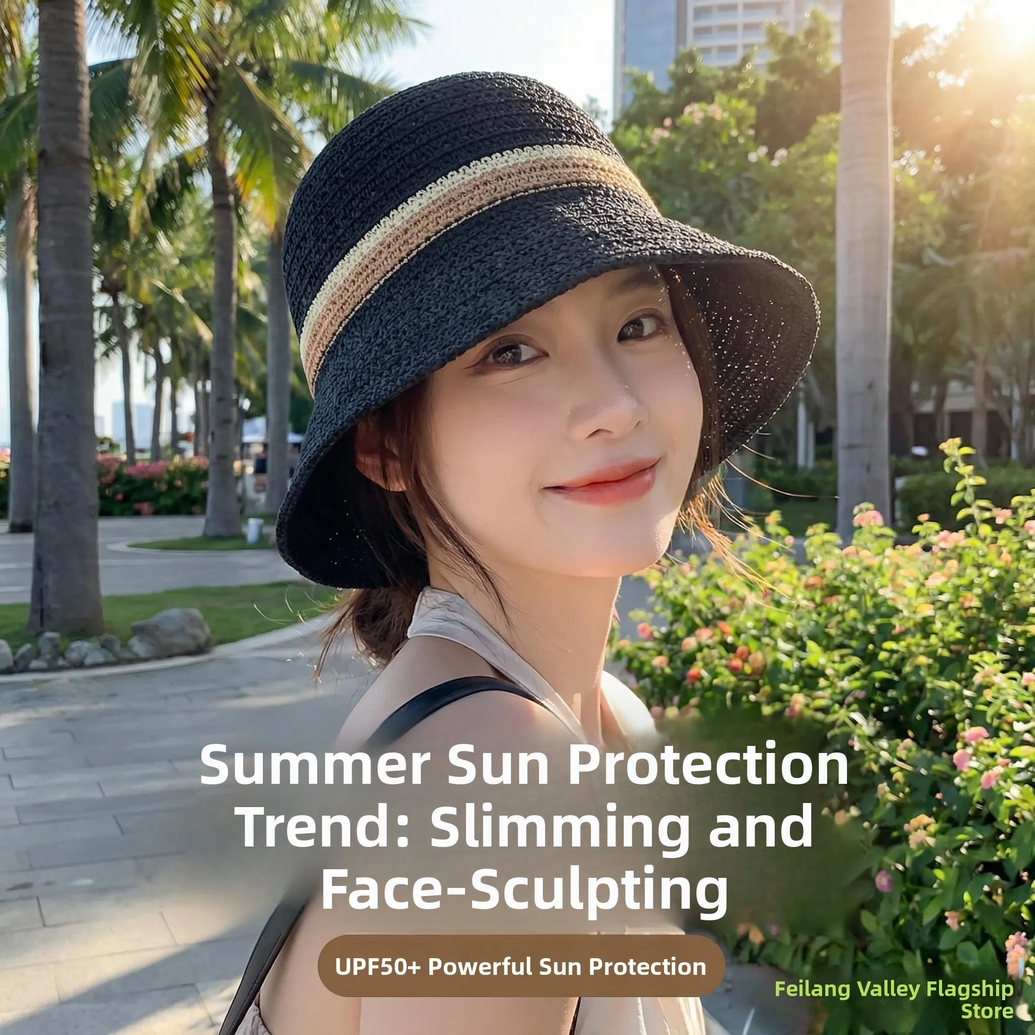 Outdoor Sun Protection Straw Hat Large Brim Facial Slimming Beach Vacation Style Adjustable round Top Cap for Women
Outdoor Sun Protection Straw Hat Large Brim Facial Slimming Beach Vacation Style Adjustable round Top Cap for Women