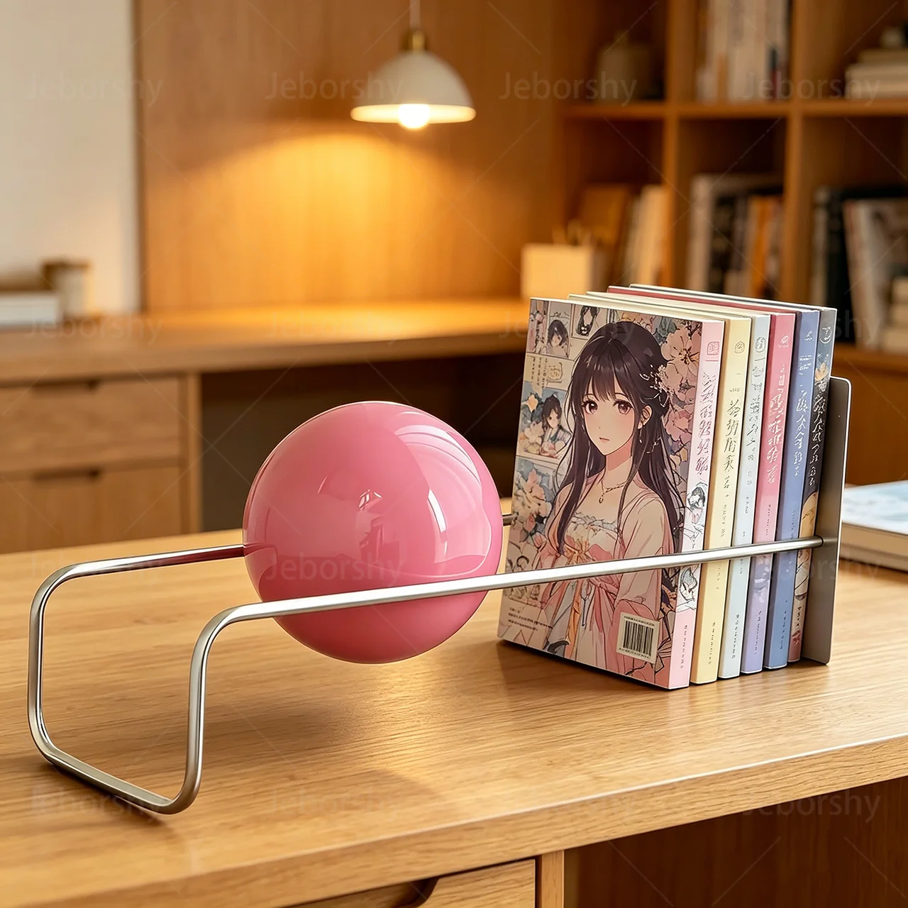 Unique Gravity Ball Design Book Holder - Bauhaus Mid-Century Desktop Organizer, Durable Book & Magazine Rack
Unique Gravity Ball Design Book Holder - Bauhaus Mid-Century Desktop Organizer, Durable Book & Magazine Rack
