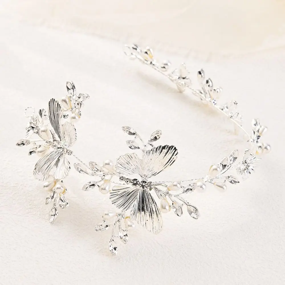 Flower Bridal Butterfly Headband Elegant Luxury Rhinestone Headdress Sweet Pearl Beads Wedding Crystal Headwear Birthday Party
Flower Bridal Butterfly Headband Elegant Luxury Rhinestone Headdress Sweet Pearl Beads Wedding Crystal Headwear Birthday Party