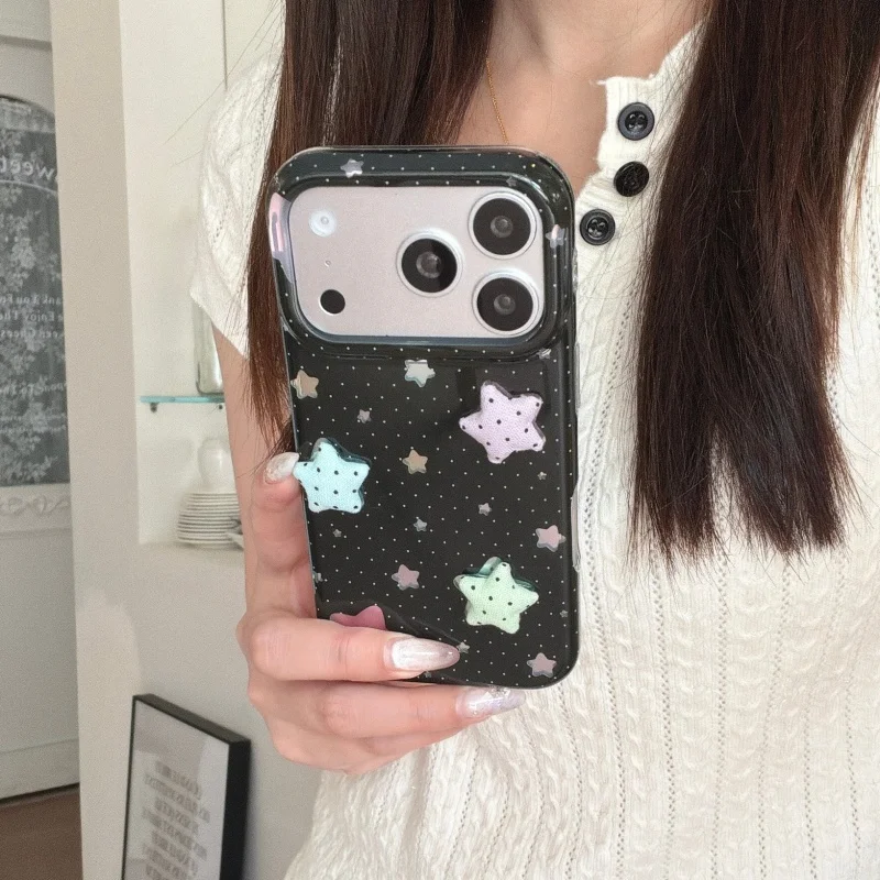 Korean Cute 3D Star Phone Case For iPhone 17 Pro 16 15 14 Pro Max Cover Shockproof Protective Cases For Apple 16 Pro Max Covers
Korean Cute 3D Star Phone Case For iPhone 17 Pro 16 15 14 Pro Max Cover Shockproof Protective Cases For Apple 16 Pro Max Covers