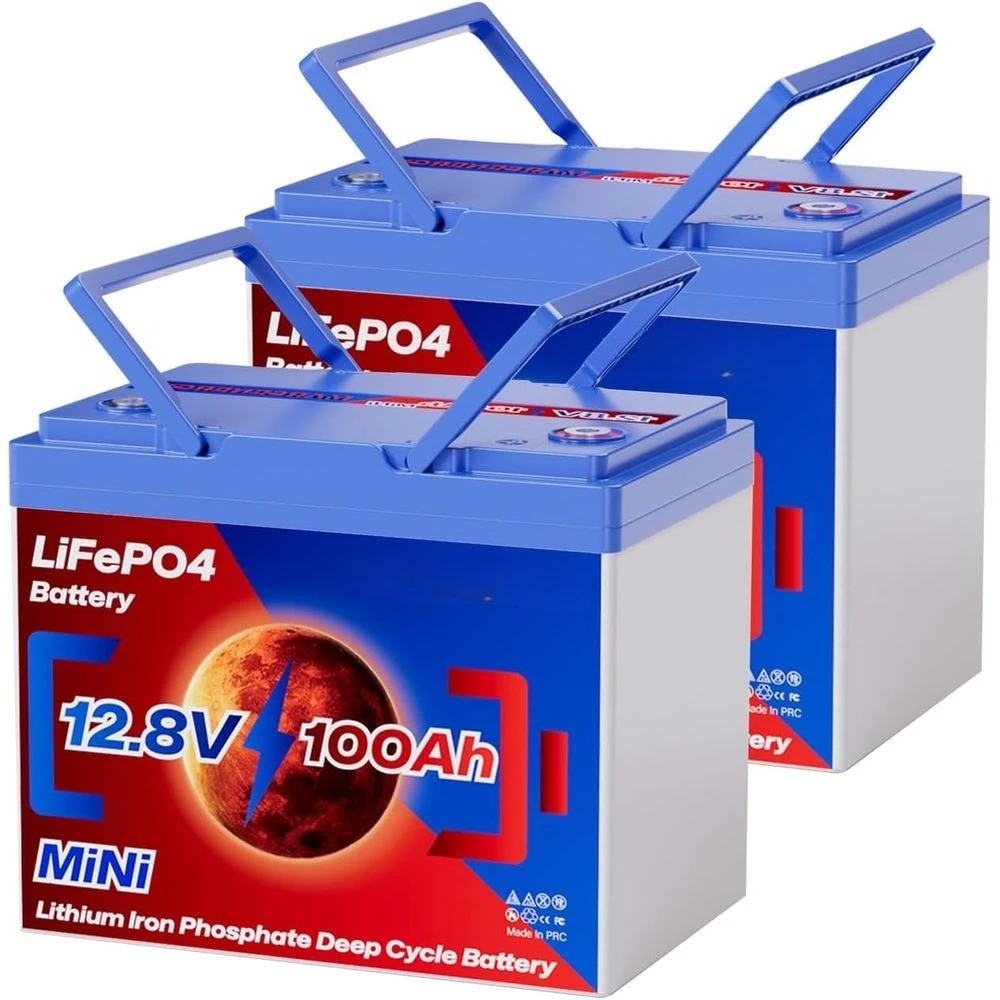12V 100Ah Lifepo4 Battery, Bci Group 24 Size, Built-In 100A Smart BMS, 4500-15000 Deep Cycle Grade A Lithium Cells For RV
12V 100Ah Lifepo4 Battery, Bci Group 24 Size, Built-In 100A Smart BMS, 4500-15000 Deep Cycle Grade A Lithium Cells For RV