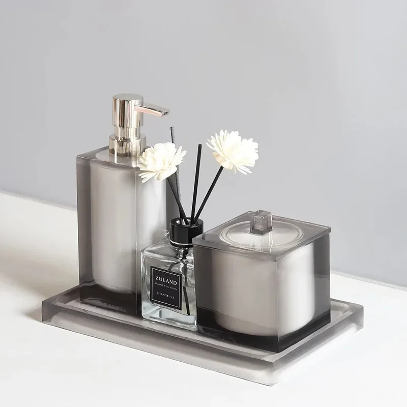 Bathroom Accessories Set High-end Resin Liquid Soap Dispenser Cotton Swab Box Trays Travel Portable Hotel Washing Tools
Bathroom Accessories Set High-end Resin Liquid Soap Dispenser Cotton Swab Box Trays Travel Portable Hotel Washing Tools