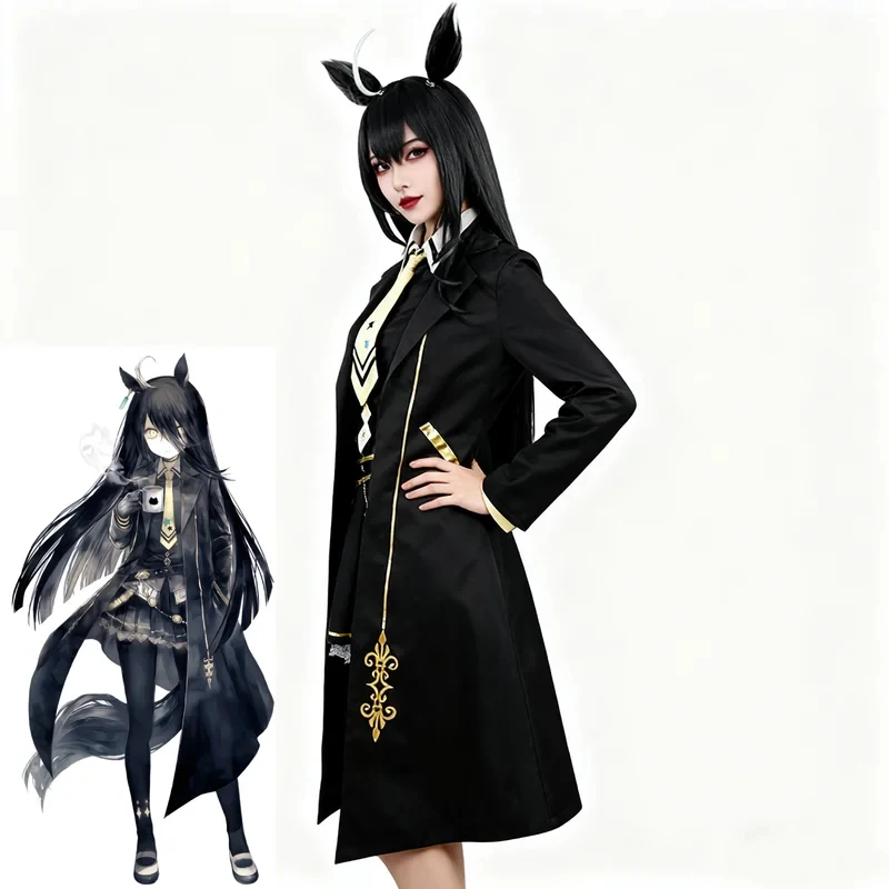 Костюм для косплея по аниме Uma Musume Pretty Derby Manhattan Cafe, парик, черная рубашка, юбка, полный комплект, костюм на Хэллоуин и Рождество yy:89
Костюм для косплея по аниме Uma Musume Pretty Derby Manhattan Cafe, парик, черная рубашка, юбка, полный комплект, костюм на Хэллоуин и Рождество yy:89