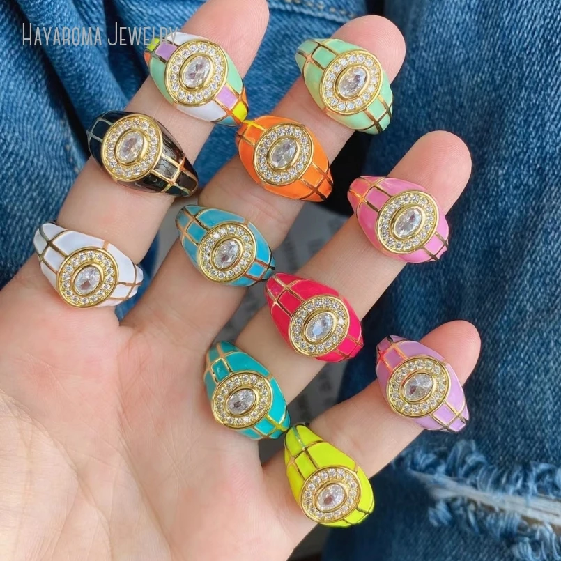 2Pcs Colors Wholesale Copper Geometric Oval Reticulation Cubic Zirconia Metal Gold Color Enamel Invisible Setting Ring RM40066
2Pcs Colors Wholesale Copper Geometric Oval Reticulation Cubic Zirconia Metal Gold Color Enamel Invisible Setting Ring RM40066