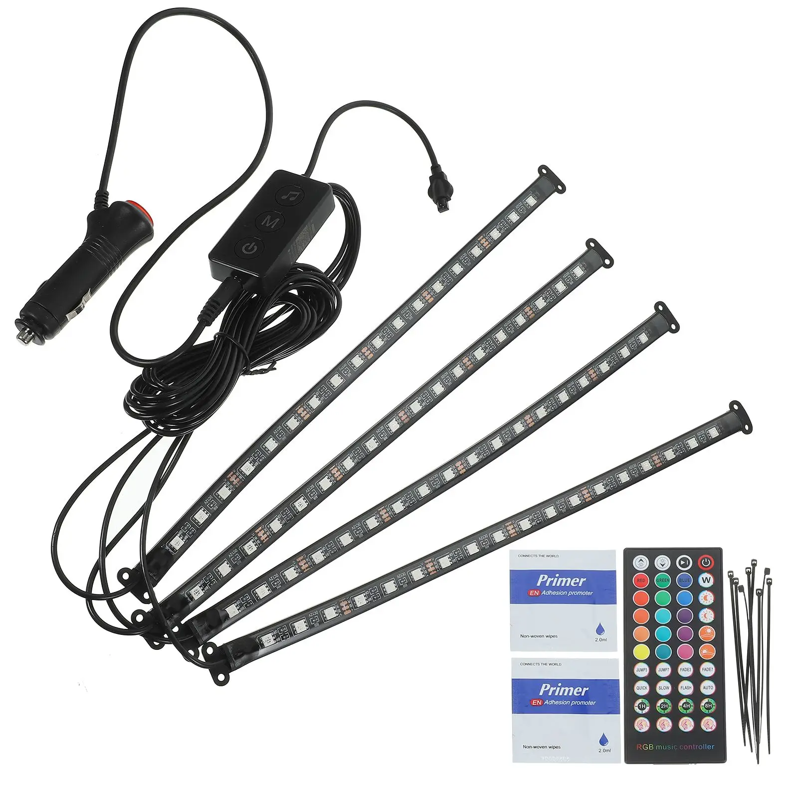 Interior Strip Lights 72 High Brightness Remote Adjustable Car Atmosphere Lighting Strips for RV Easy Install
Interior Strip Lights 72 High Brightness Remote Adjustable Car Atmosphere Lighting Strips for RV Easy Install
