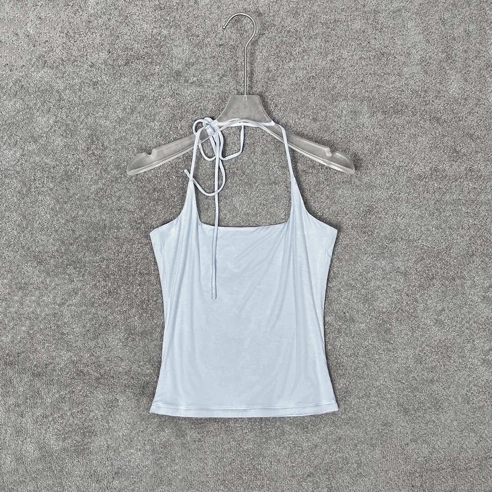 Viscose Blend Women's Vest Y2k Simple Elegant Commuter Hanging Neck Backless Vest Tops 2025 Summer New
Viscose Blend Women's Vest Y2k Simple Elegant Commuter Hanging Neck Backless Vest Tops 2025 Summer New