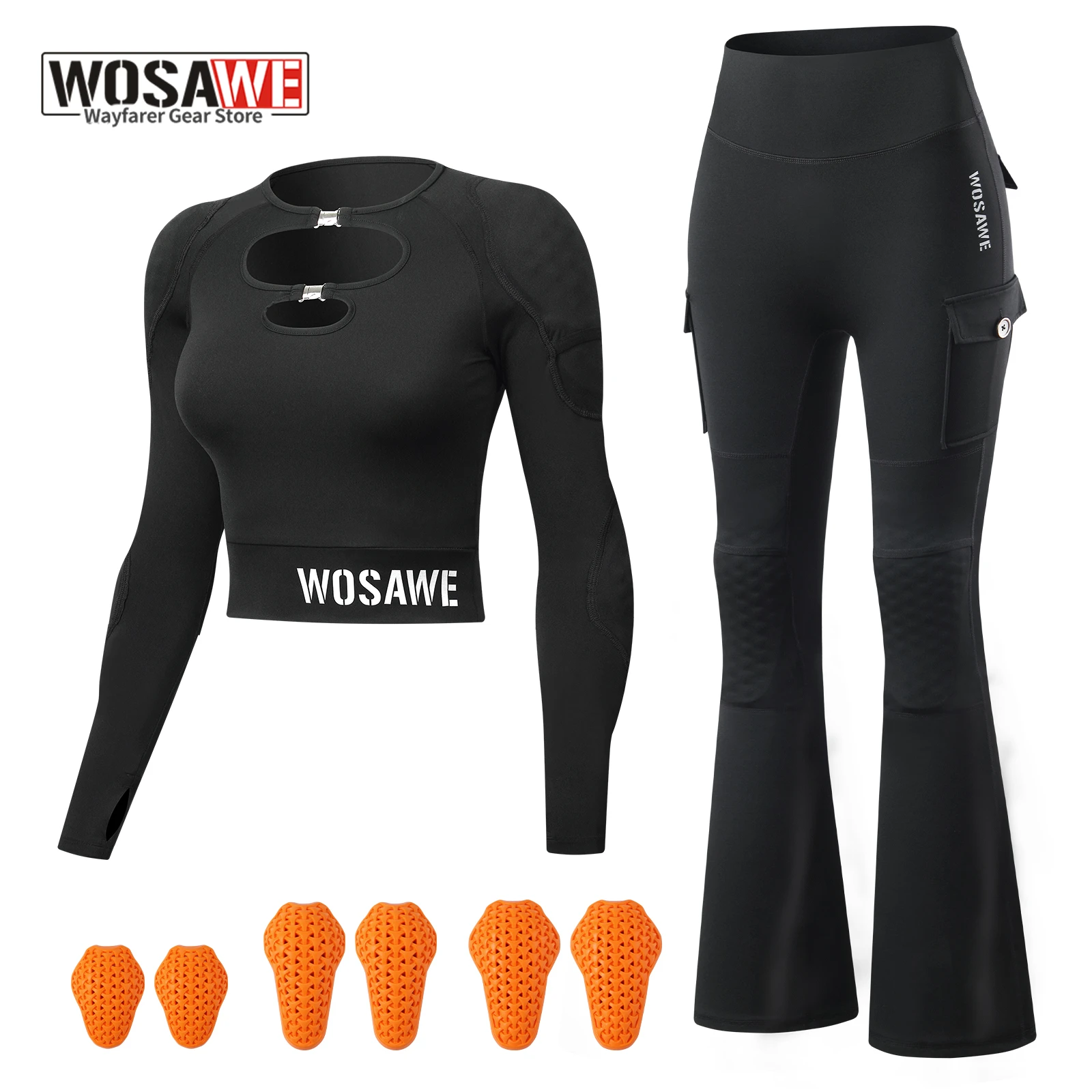 WOSAWE Women's Motorcycle Jacket and Pants Set with Removable Elbow Knee Pads Slim Fit Breathable Summer Urban Cycling Suits
WOSAWE Women's Motorcycle Jacket and Pants Set with Removable Elbow Knee Pads Slim Fit Breathable Summer Urban Cycling Suits